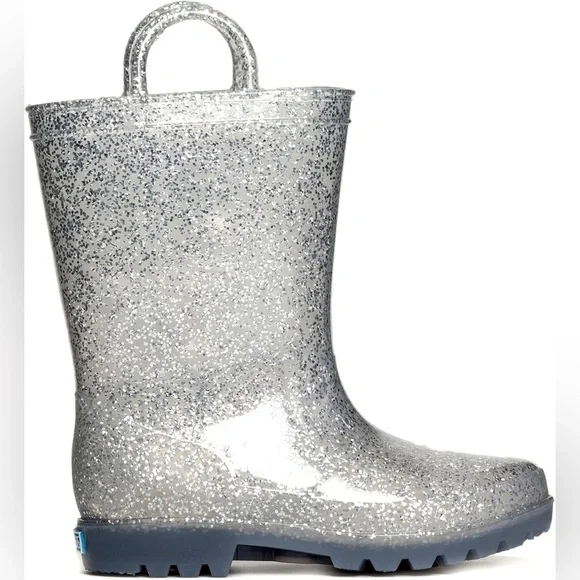 Clothing Zoogs Rain Boots Zoogs Shoes Zoogs Girls Silver Glitter